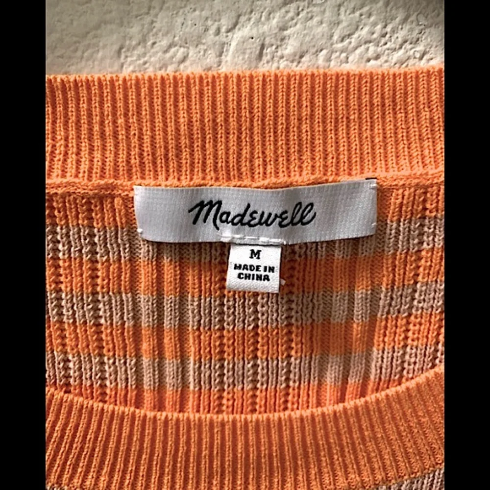 Madewell Ringer Sweater Tee in Neon Stripe - Picture 3 of 6